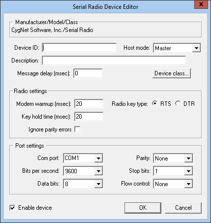 Serial Radio EIE Device Editor